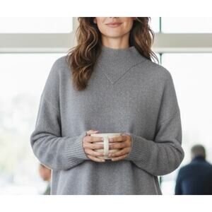 Everlane Wool Yak Hair Mock Neck  Sweater SMALL Mens Long Sleeve Pullover Top